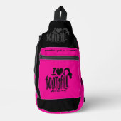 Ik hou van WTF Roze Zwart Sling Bag (Voorkant)