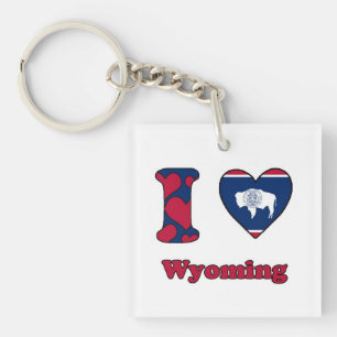 Ik hou van Wyoming Sleutelhanger