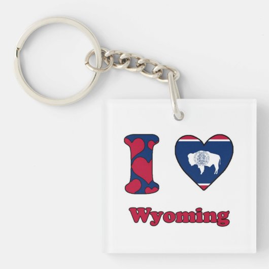 Ik hou van Wyoming Sleutelhanger (voorkant)