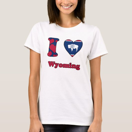 Ik hou van Wyoming T-shirt (Voorkant)