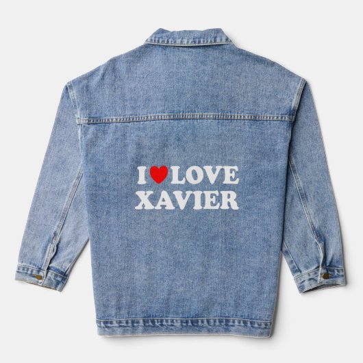 Ik hou van Xavier I Heart Xavier Denim Jacket (Achterkant)