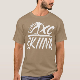 Ik hou van XC Skiing Cross Country Ski Skier Track T-shirt
