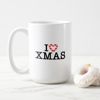 Ik hou van Xmas Candy Cane Hart Koffiemok
