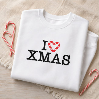 Ik hou van Xmas Candy Cane Hart Trui
