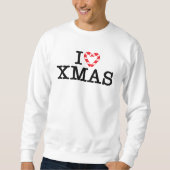 Ik hou van Xmas Candy Cane Hart Trui (Voorkant)
