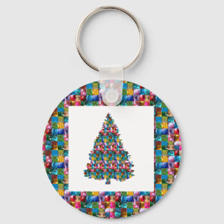 Ik hou van XMAS: TREE toegevoegd met PEARL JEWEL P Sleutelhanger