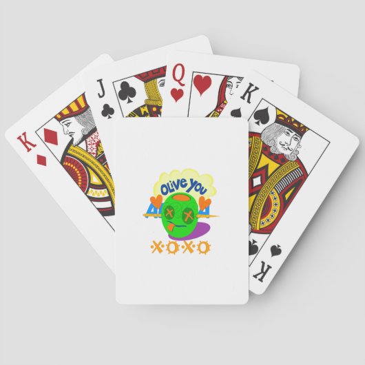 Ik hou van XOXO Afrika prachtige geweldige tekst c Speelkaarten (Achterkant)