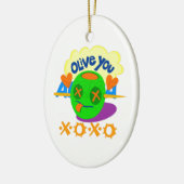 Ik hou van XOXO Afrika, prachtige tekstquote Keramisch Ornament (Links)