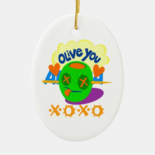 Ik hou van XOXO Afrika, prachtige tekstquote Keramisch Ornament (Voorkant)