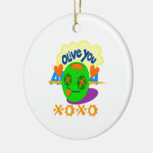 Ik hou van XOXO Afrika, prachtige tekstquote Keramisch Ornament (Links)
