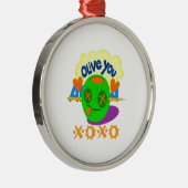 Ik hou van XOXO Afrika, prachtige tekstquote Metalen Ornament (Rechts)