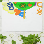 Ik hou van XOXO Afrika, prachtige tekstquote Theedoek (Gevouwen)