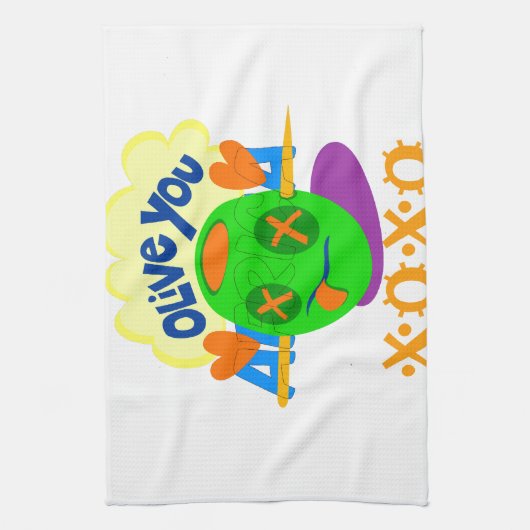 Ik hou van XOXO Afrika, prachtige tekstquote Theedoek (Verticaal)