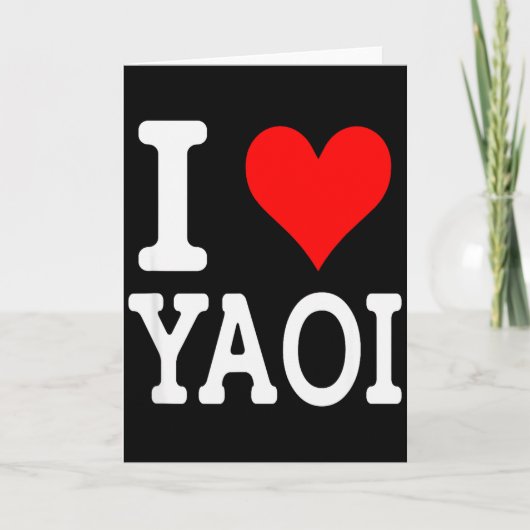 Ik hou van Yaoi  Kaart (Voorkant)