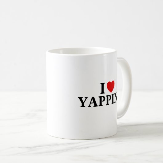 Ik hou van Yapping Professional Yapper Koffiemok (Voorkant rechts)