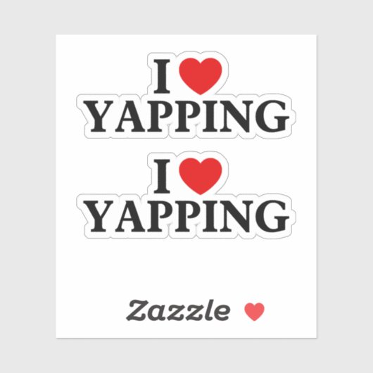 Ik hou van Yapping Professional Yapper Sticker (Vel)