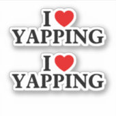 Ik hou van Yapping Professional Yapper Sticker (Voorkant)