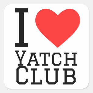 Ik hou van yatch club vierkante sticker