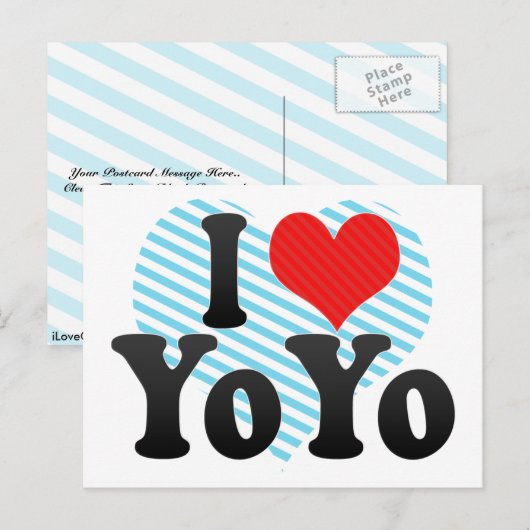 Ik hou van Yo Briefkaart (Voorkant / Achterkant)