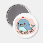 Ik hou van YO Funny Whale Pun Magneet (Voorkant / Achterkant)