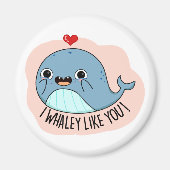 Ik hou van YO Funny Whale Pun Magneet (Voorkant)