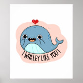 Ik hou van YO Funny Whale Pun Poster (Voorkant)