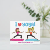 ik hou van yoga briefkaart (Staand voorkant)