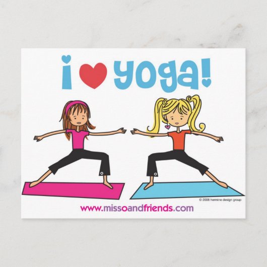 ik hou van yoga briefkaart (Voorkant)