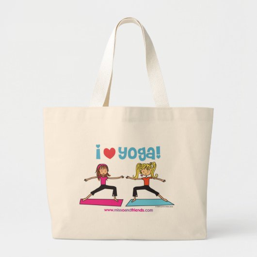 Ik hou van Yoga canvas tas (Voorkant)