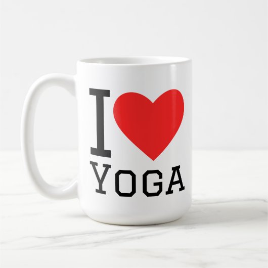 Ik hou van yoga koffiemok (Links)