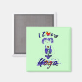 Ik hou van yoga magneet (Voorkant / Achterkant)