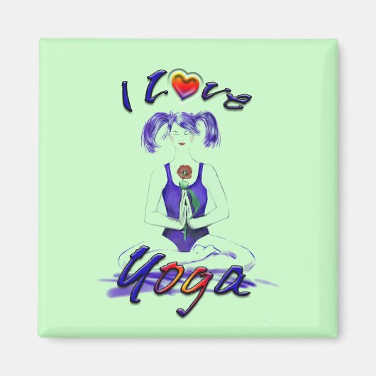 Ik hou van yoga magneet (Voorkant)