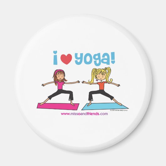 ik hou van yoga magneet (Voorkant)