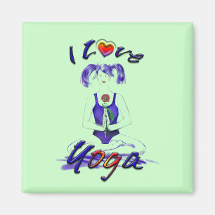 Ik hou van Yoga magnet