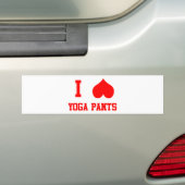 Ik hou van Yoga Pants Bumpersticker (Op auto)