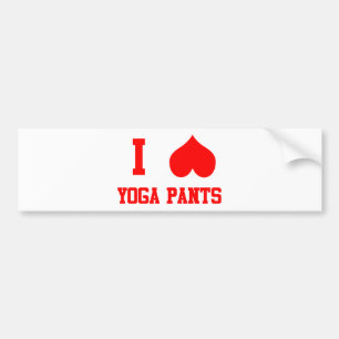 Ik hou van Yoga Pants Bumpersticker