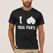Ik hou van Yoga Pants T-shirt (Voorkant)