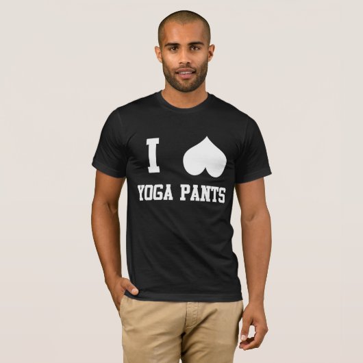 Ik hou van Yoga Pants T-shirt (Voorkant volledig)