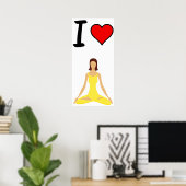 Ik hou van yoga poster (Thuiskantoor)