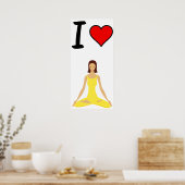 Ik hou van yoga poster (Keuken)