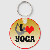 Ik hou van Yoga & Red Heart, Yogini-mode Sleutelhanger (Achterkant)