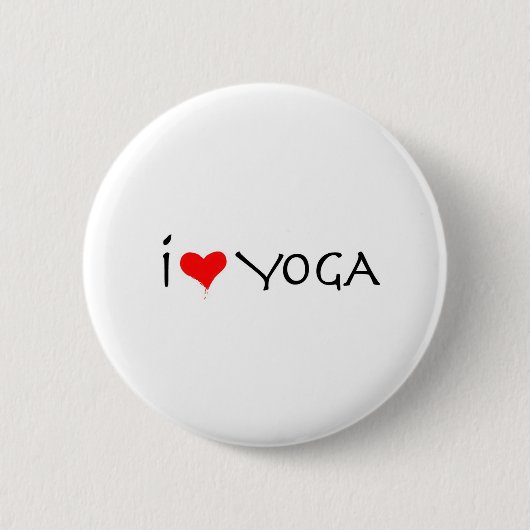 ik hou van yoga ronde button 5,7 cm (Voorkant)