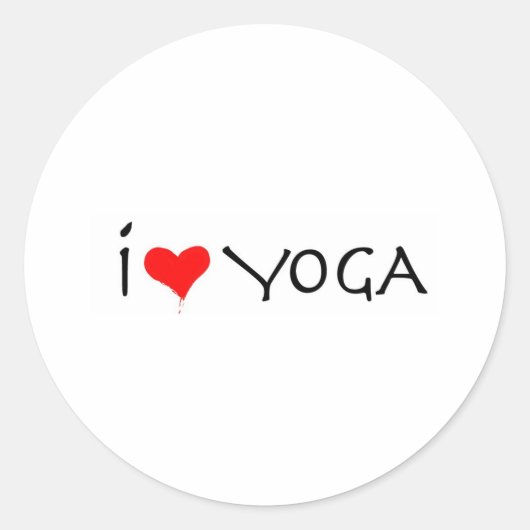 ik hou van yoga ronde sticker (Voorkant)
