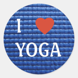 Ik hou van yoga ronde sticker