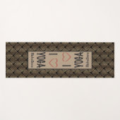 Ik hou van YOGA script Gold Art Deco Patroon Monog Yogamat (Voorkant (horizontaal))