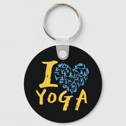 Ik hou van yoga sleutelhanger (Voorkant)