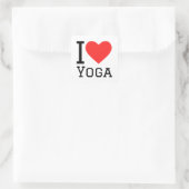 Ik hou van yoga vierkante sticker (Tas)