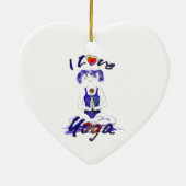 Ik hou van Yoga-Yoga Girl Keramisch Ornament (Achterkant)