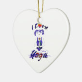 Ik hou van Yoga-Yoga Girl Keramisch Ornament (Links)