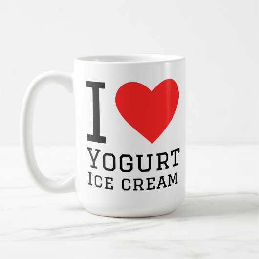 Ik hou van yoghurt ijs koffiemok (Links)